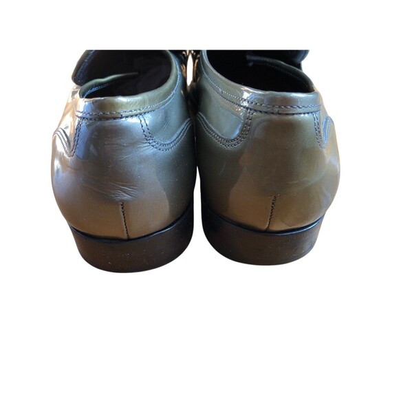 Dolce & Gabbana Green Patent Leather Slip On Pointed Toe Loafers Size US 9 main image 8